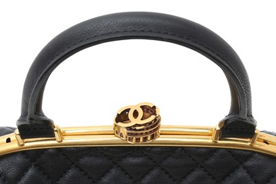 Lot 394 - Chanel Black Paris In Rome Colosseum Lock Bowling Bag