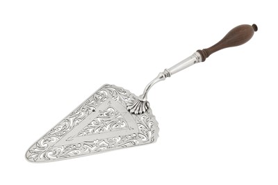 Lot 308 - A George III sterling silver fish slice, London 1766 by William Plumber