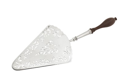 Lot 308 - A George III sterling silver fish slice, London 1766 by William Plumber