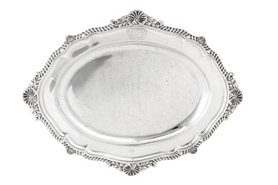 Lot 427 - A large George IV sterling silver meat dish, London 1824 by John Houle