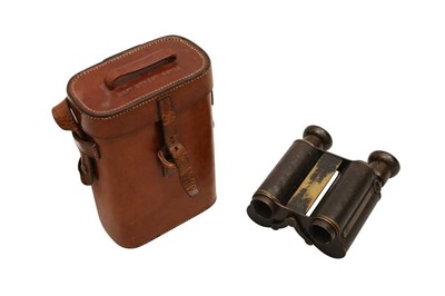 Lot 128 - MILITARY INTEREST: BINOCULARS AND POCKET WATCH