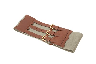 Lot 212 - Alexander McQueen Khaki Waist Belt - Size 65