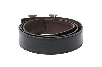 Lot 619 - Hermes Black Box Constance Belt - Size 90