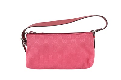 Lot 75 - Gucci Raspberry Monogram Mini Shoulder Bag