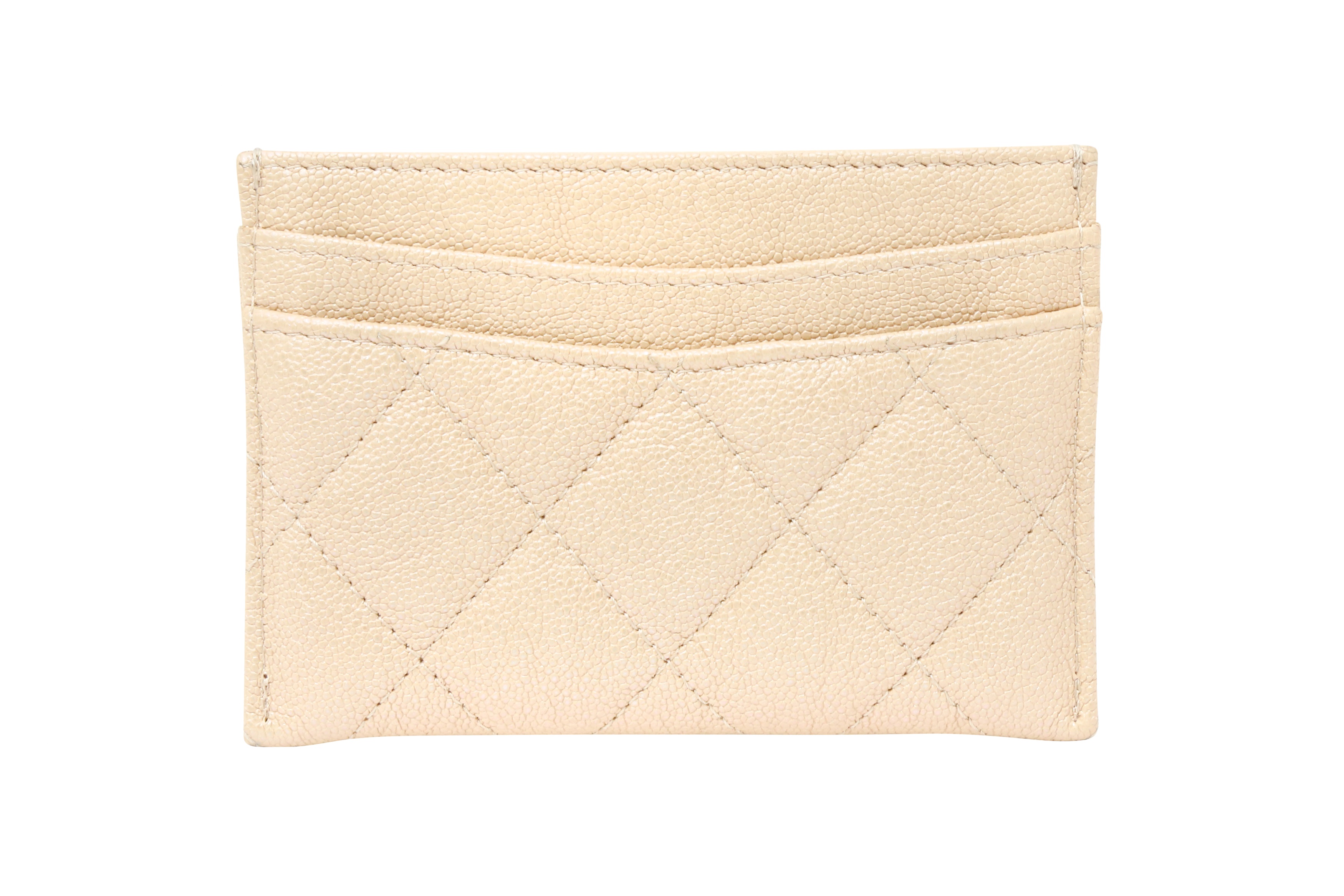 Lot 241 Chanel Pearlised Beige CC Card Holder