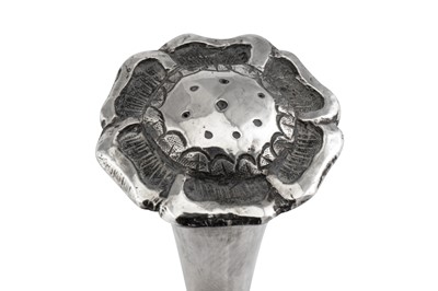 Lot 178 - A mid - 19th century Chinese Export silver rose water sprinkler, Canton circa 1870 retailed by Wo Shing
