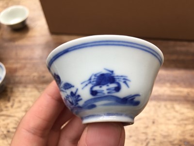 Lot 610 - A GROUP OF TWELVE CHINESE BLUE AND WHITE CUPS