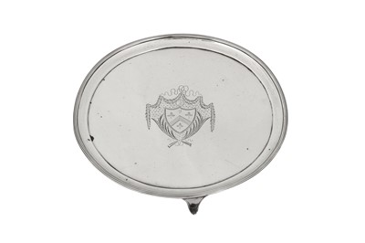 Lot 447 - A George III provincial sterling silver salver, Newcastle 1799 by John Roberston