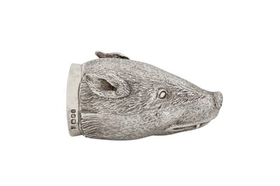 Lot 56 - An Elizabeth II sterling silver novelty stirrup cup, London 1966 by Comyns