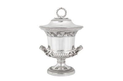 Lot 503 - Salop and Welsh interest - A George III sterling silver twin handled cup and cover, London 1814 by Paul Storr (1771-1844, first reg. 12th Jan 1793)