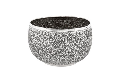 Lot 117 - An early 20th century Anglo – Indian unmarked silver bowl, Lucknow circa 1910