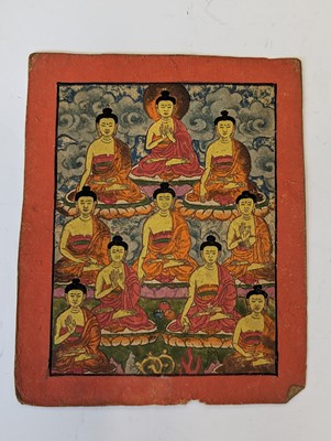 Lot 368 - A SMALL GROUP OF BUDDHIST PAINTINGS