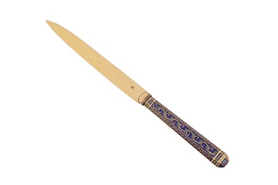 Lot 91 - A late 18th century Swiss gold and enamel fruit knife, Geneva circa 1790 by Georges Rémond & Cie (active 1783-1820)