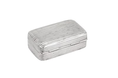 Lot 191 - An early 19th century Chinese Export silver snuff box, Canton circa 1820 mark of Khecheong