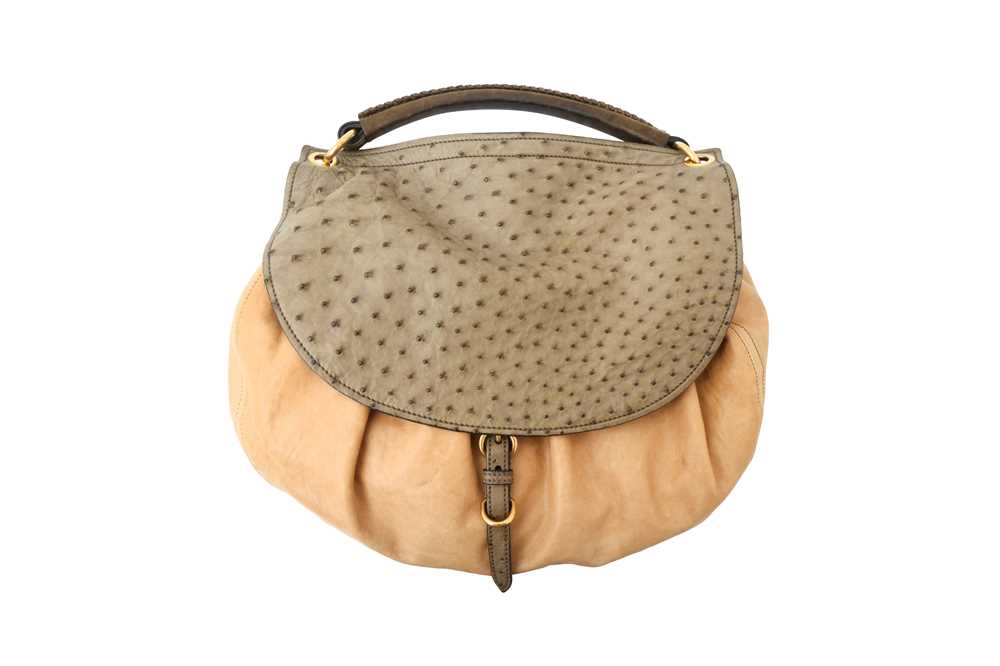 Lot 182 Miu Miu Bi Colour Ostrich Hobo Bag