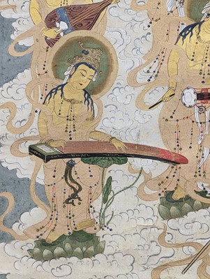 Lot 310 - A PAIR OF JAPANESE BUDDHIST SCROLL PAINTINGS