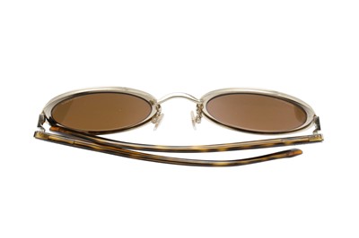 Lot 314 - Chanel Mirror Logo Round Sunglasses