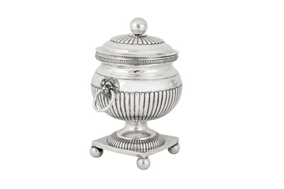 Lot 98 - An early 19th century Indian colonial unmarked silver butter cooler, Madras circa 1820