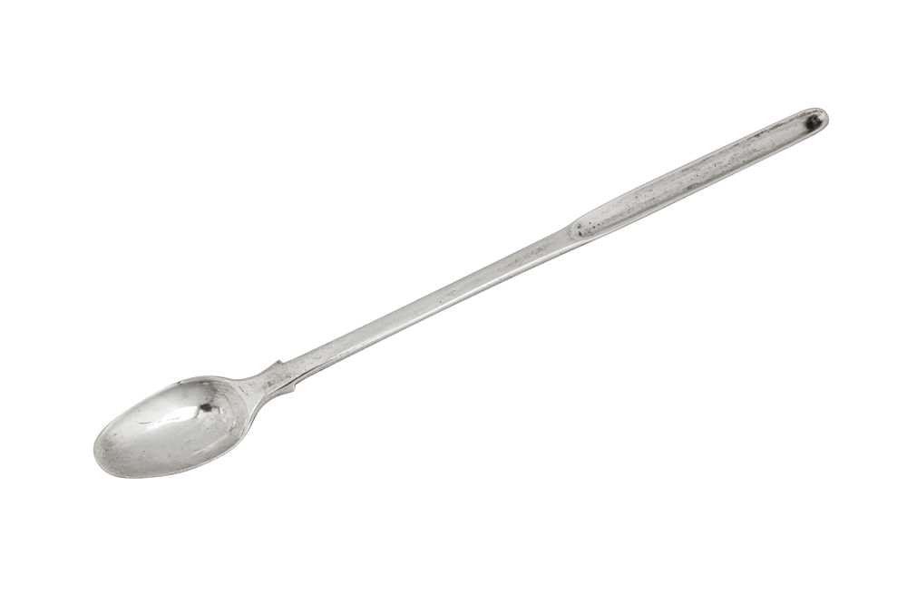 Lot 94 - A mid-19th century Indian Colonial silver serving marrow scoop spoon, Calcutta circa 1870 by Hamilton and Co