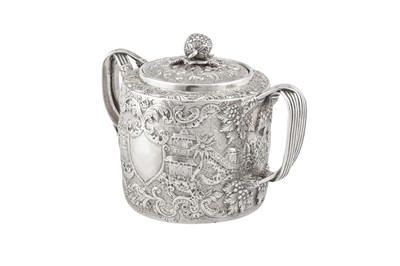 Lot 292 - A late 19th century American silver covered twin handled sugar bowl, Baltimore, Maryland circa 1880 by August Jacobi and Co