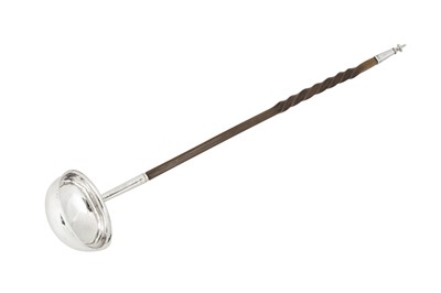 Lot 435 - A rare George III Scottish provincial silver punch ladle, Elgin circa 1810 by Charles Fowler (active circa 1809-24)