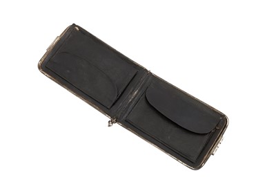 Lot 34 - A Victorian sterling silver mounted leather wallet, London 1876 by Wright & Davies