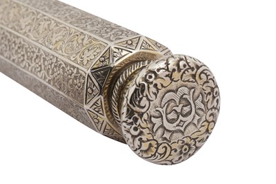 Lot 120 - A rare mid to late 19th century Anglo – Indian silver gilt double scent bottle, Lucknow circa 1860-80