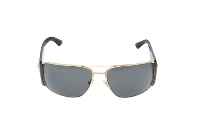 Lot 359 - Versace Black Medusa Sheild Sunglasses