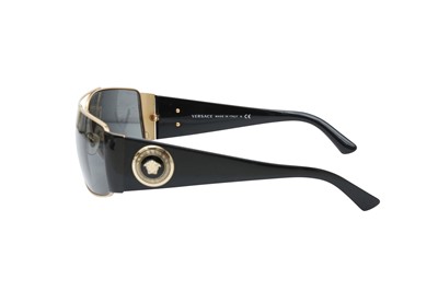 Lot 359 - Versace Black Medusa Sheild Sunglasses