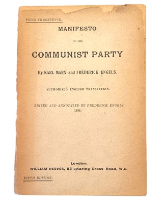 Lot 196 - Marx & Engels: Manifesto of the Communist Party. fifth ed. 1888