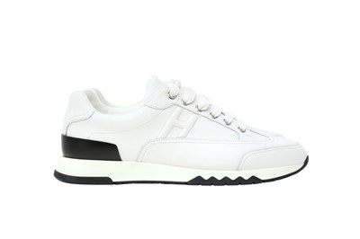 Lot 445 - Hermes White Femme Trail Sneaker - Size 38