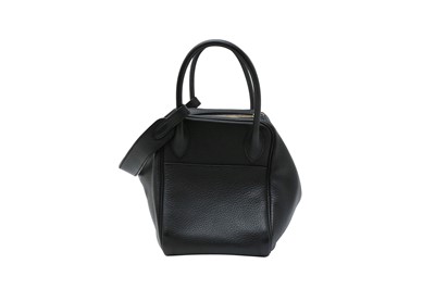 Lot 366 - Hermes Black Clemence Lindy 30