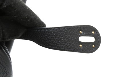 Lot 366 - Hermes Black Clemence Lindy 30