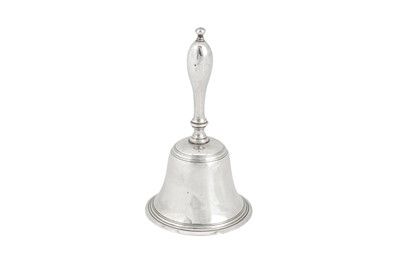 Lot 396 - An early Victorian sterling silver table bell, London 1839 by messrs Lias