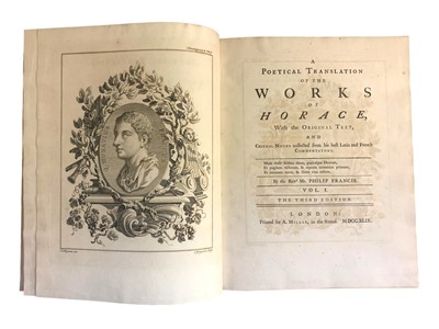 Lot 9 - Francis (Philip, Revd.) A Poetical Translation of the Works of Horace