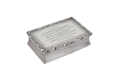 Lot 2 - A large William IV sterling silver snuff box, Birmingham 1830 by Thomas Shaw