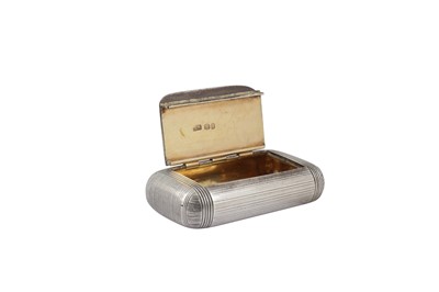 Lot 7 - A George IV sterling silver snuff box, London 1824 by William Elleby