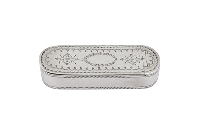 Lot 5 - A George III sterling silver snuff box, London 1797 by Cornelius Bland
