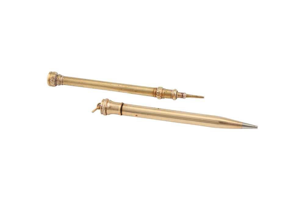 Lot 53 - A Victorian gold cased propelling pencil, London circa 1880 by Sampson Mordan and Co