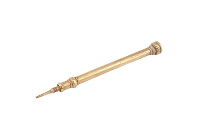 Lot 53 - A Victorian gold cased propelling pencil, London circa 1880 by Sampson Mordan and Co