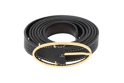 Lot 361 - Loro Piana Black Double Wrap Belt - Size 80