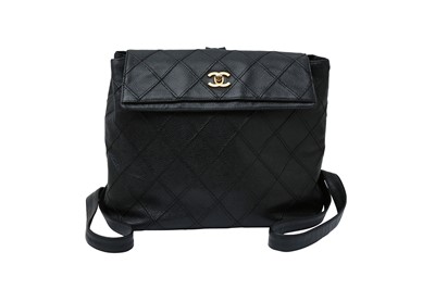 Lot 415 - Chanel Black Square Timeless Classic Backpack