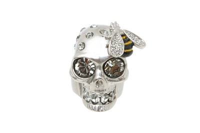 Lot 561 - Alexander McQueen Crystal Skull Bee Ring