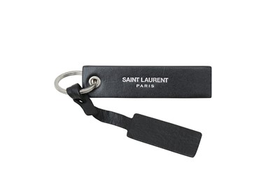 Lot 586 - Saint Laurent Black Leather Signature Keyring