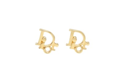 Lot 323 - Christian Dior Monogram Pierced Earrings