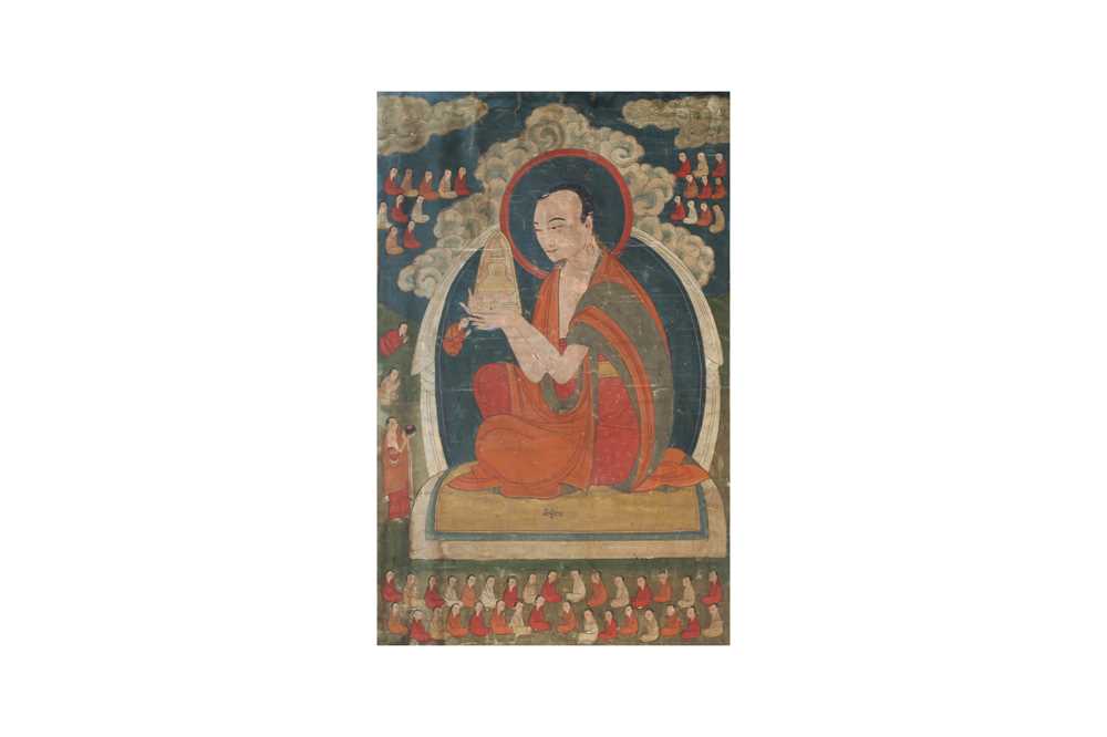 Lot 348 - A TIBETAN PAINTED THANGKA