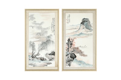 Lot 240 - TWO CHINESE LANDSCAPE PAINTINGS, 20TH CENTURY