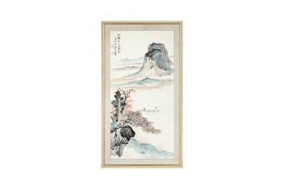 Lot 240 - TWO CHINESE LANDSCAPE PAINTINGS, 20TH CENTURY