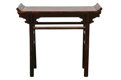 Lot 154 - A CHINESE RED LACQUERED ELM ALTAR TABLE, LATE 19TH/EARLY 20TH CENTURY