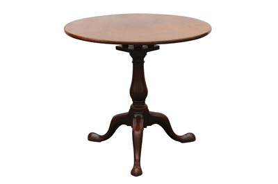 Lot 1439 - A MAHOGANY BIRDCAGE TRIPOD TABLE